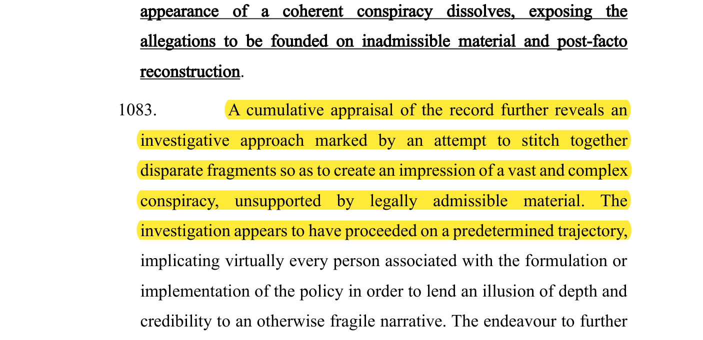 Highlighted excerpt from judgment - Paragraph 1083