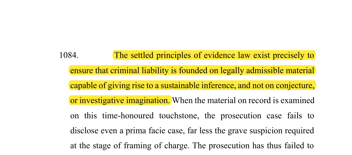 Highlighted excerpt from judgment - Paragraph 1084