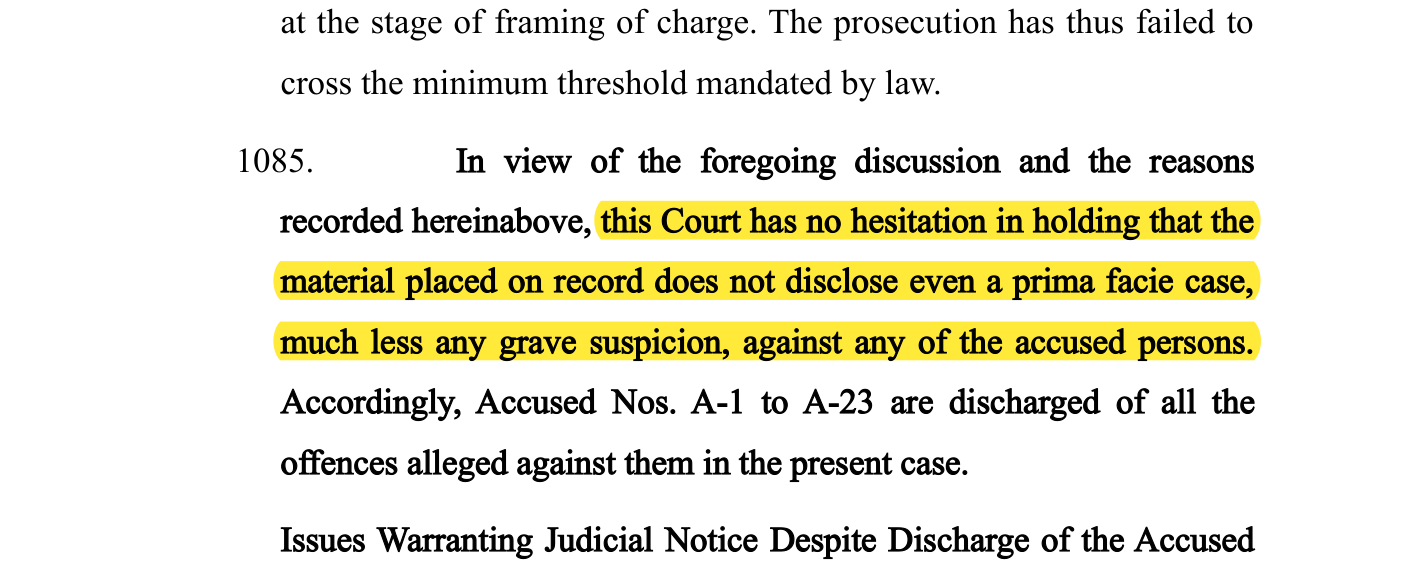 Highlighted excerpt from judgment - Paragraph 1085